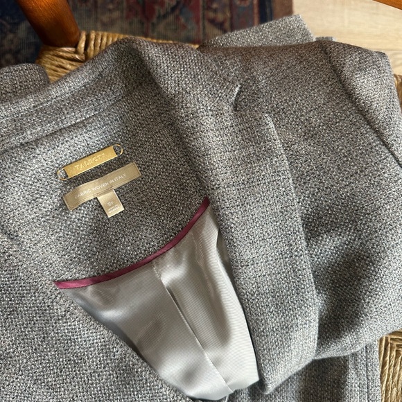Talbots woven in Italy luxury collection Charcoal wool Textured blazer Jacket - Picture 2 of 10